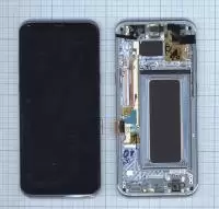 Дисплей для Samsung Galaxy S8 Plus SM-G955F черный с голубой рамкой