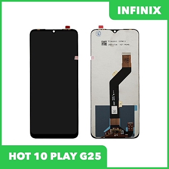 LCD дисплей для Infinix Hot 10 Play G25 в сборе с тачскрином, Premium Quality, черный