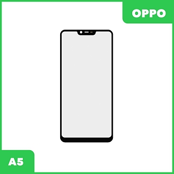 Стекло + OCA пленка для переклейки Oppo A5, черный