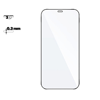 Защитное стекло Hoco Nano F. S. P. T. G. 3D для Apple iPhone 12 Mini (A12) рамка 0, 3 мм, черное