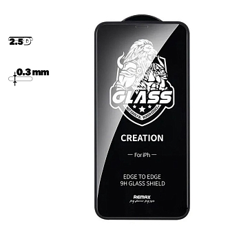 Защитное стекло Remax GL-59 для Apple iPhone 12 Mini с рамкой, черное
