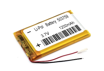 Аккумуляторная батарея Li-Pol (5x37x59мм), 2pin, 3.7В, 1200мАч