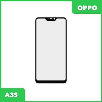 Стекло + OCA пленка для переклейки Oppo A3S, черный