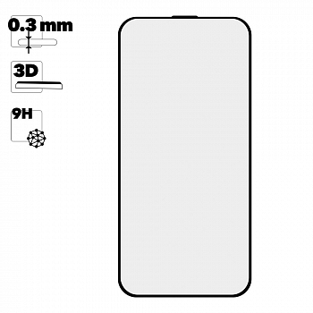 Защитное стекло Remax Medicine GL-27 3D для Apple iPhone 13, 13 Pro с рамкой 0.3 мм, черное