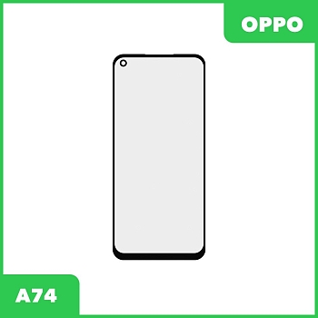 Стекло + OCA пленка для переклейки Oppo A74, черный