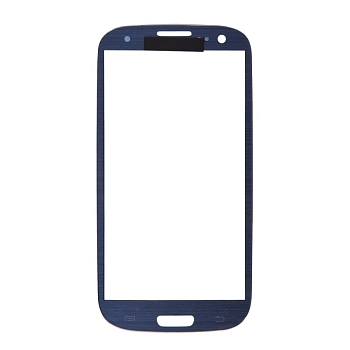 Стекло для переклейки дисплея Samsung Galaxy S3 (i9300) синий
