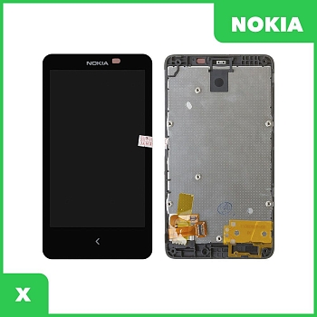 LCD дисплей для Nokia X (RM-980) с тачскрином, 1-я категория (черный)