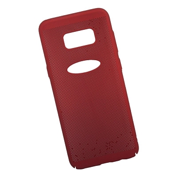 Защитная крышка для Samsung S8 Plus"LP" Сетка Soft Touch, красная (европакет)
