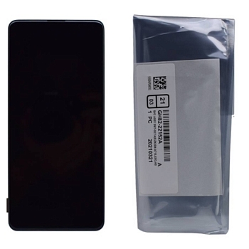 Дисплей Samsung A715F, DSM (A71) в рамке (черный) сервисный ориг 100% Super Amoled