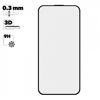 Защитное стекло REMAX GL-27 Medicine на дисплей Apple iPhone 15 Pro Max черная рамка 0.3мм