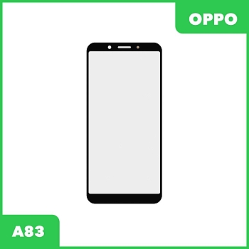 Стекло для переклейки дисплея Oppo A83, черный.
