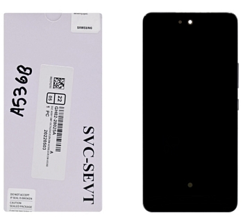 Дисплей Samsung A536B (A53 5G) в рамке (черный) сервисный ориг 100% Super AMOLED