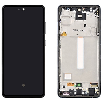 Дисплей для Samsung Galaxy A52 (A525F) в рамке + тачскрин, черный (100%)