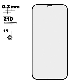Защитное стекло для Apple iPhone 12 Full Curved Glass 21D 0, 3 мм (оранжевая подложка)