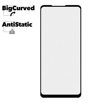 Защитное стекло для Samsung Galaxy A21s Super max Anti-static big curved glass