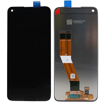Дисплей для Samsung Galaxy A11 (A115F) в сборе с тачскрином и передней панелью, черный (оригинал)