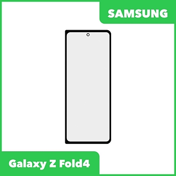 Стекло + OCA плёнка для переклейки Samsung Galaxy Z Fold4 (черный)