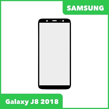Стекло + OCA пленка для переклейки Samsung Galaxy J8 2018 (J810F), черный