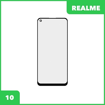 Стекло + OCA пленка для переклейки Realme 10 (черный)
