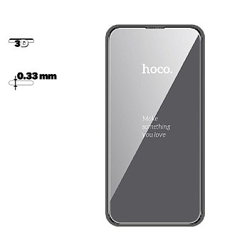 Защитное стекло HOCO A31 для Apple iPhone 13, 13 Pro, 3D, прозрачное, глянцевое, 0.33мм