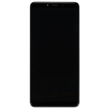Дисплей Samsung A920F/DS (A9 2018) в рамке (черный) сервисный ориг 100% Super AMOLED