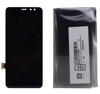 Дисплей Samsung A530F, DS (A8 2018)+тачскрин (черный) cервисный ориг 100% Super AMOLED