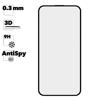 Защитное стекло REMAX GL-27 Medicine Privacy на дисплей Apple iPhone 15 Pro Max черная рамка 0.3мм