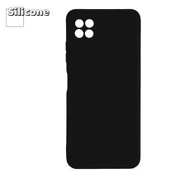 Силиконовый чехол "LP" для Samsung Galaxy A22s TPU (черный непрозрачный) европакет