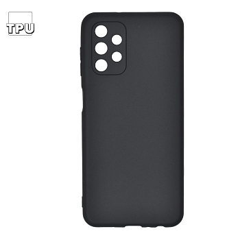 Силиконовый чехол "LP" для Samsung Galaxy A13 (A135F) TPU, черный, непрозрачный, (европакет)