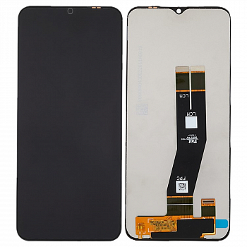 Дисплей (экран в сборе) для телефона Samsung A145 (A14) (черный) оригинал