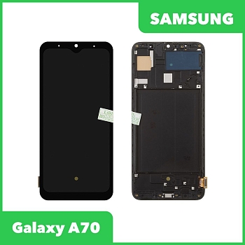 LCD дисплей для Samsung Galaxy A70 SM-A705 в сборе с тачскрином в рамке OLED (черный)