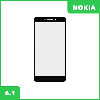 Стекло + OCA пленка для переклейки Nokia 6.1, черный