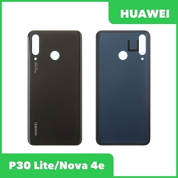 Задняя крышка для Huawei P30 Lite, Nova 4e (MAR-LX1M, MAR-AL00) (черный)