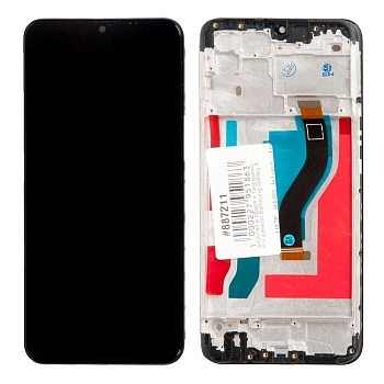 Дисплей в сборе с тачскрином и рамкой Samsung Galaxy A107F A10S Incell, черный