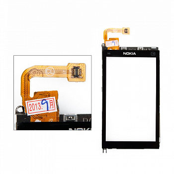 Сенсорное стекло (тачскрин) для Nokia X6 с рамкой крепления