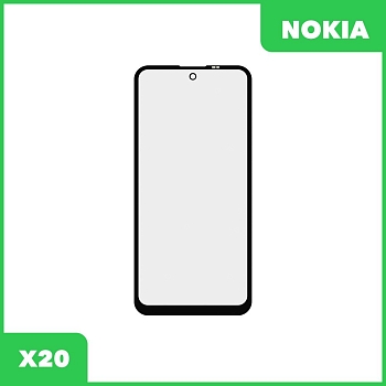 Стекло + OCA пленка для переклейки Nokia X20 (TA-1341), черный