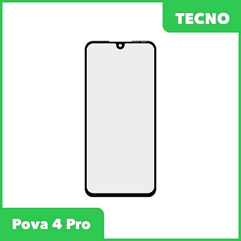 Стекло + OCA пленка для переклейки Tecno Pova 4 Pro (черный)