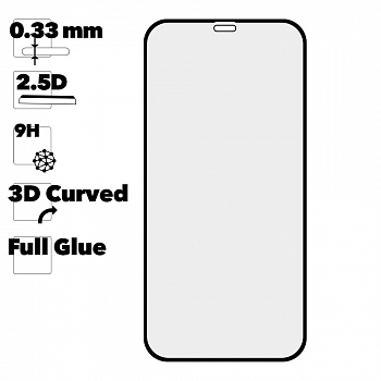 Защитное стекло IT`S ME для iPhone 12, 12 Pro OG Full Glue (черное)