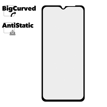 Защитное стекло для Samsung Galaxy A12 Super max Anti-static big curved glass