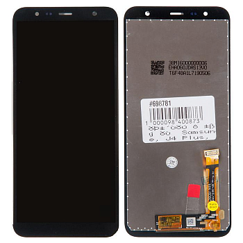 Модуль (матрица и тачскрин в сборе) для Samsung Galaxy J4 Core (J410F), J4 Plus 2018 (J415F), J6 Plus 2018 (J610F), черный (оригинал)