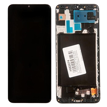 Дисплей в сборе с тачскрином (модуль)и передней панелью для Samsung Galaxy A70 (SM-A705F) черный In-Cell