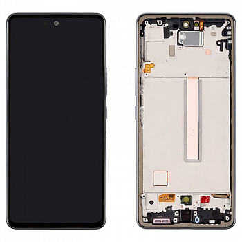 Дисплей для Samsung A536F Galaxy A53 5G (2022) в рамке + тачскрин (черный) 100%
