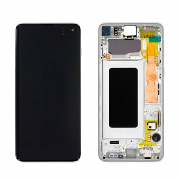 Дисплей для Samsung Galaxy S10 (G973F) + тачскрин + рамка, зеленый (оригинал)