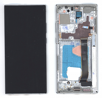 Дисплей для Samsung Galaxy Note 20 Ultra SM-N985F в сборе с тачскрином и рамкой OLED белый