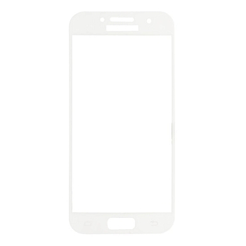 Защитное стекло Tempered Glass для Samsung Galaxy A3 2017 (A320F) (белая рамка)