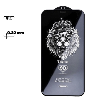 Защитное стекло Remax Emperor Series 9D T. G. GL-32 для Apple iPhone 12 Mini 0, 22 мм, черное