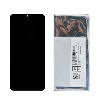 Дисплей Samsung A022G (A02)+тачскрин (черный) сервисный ориг 100%