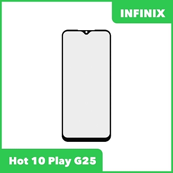 Стекло + OCA пленка для переклейки Infinix Hot 10 Play G25 (черный)