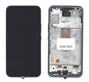 Дисплей (модуль) для Samsung Galaxy A54 5G SM-A546E в сборе с тачскрином и рамкой (OLED) черный