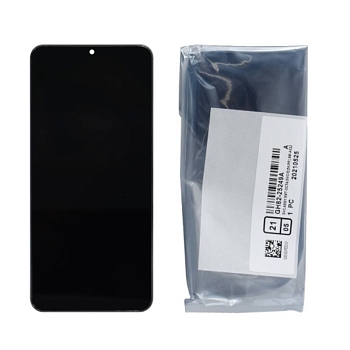 Дисплей Samsung A022G (A02) в рамке (черный) сервисный ориг 100%
